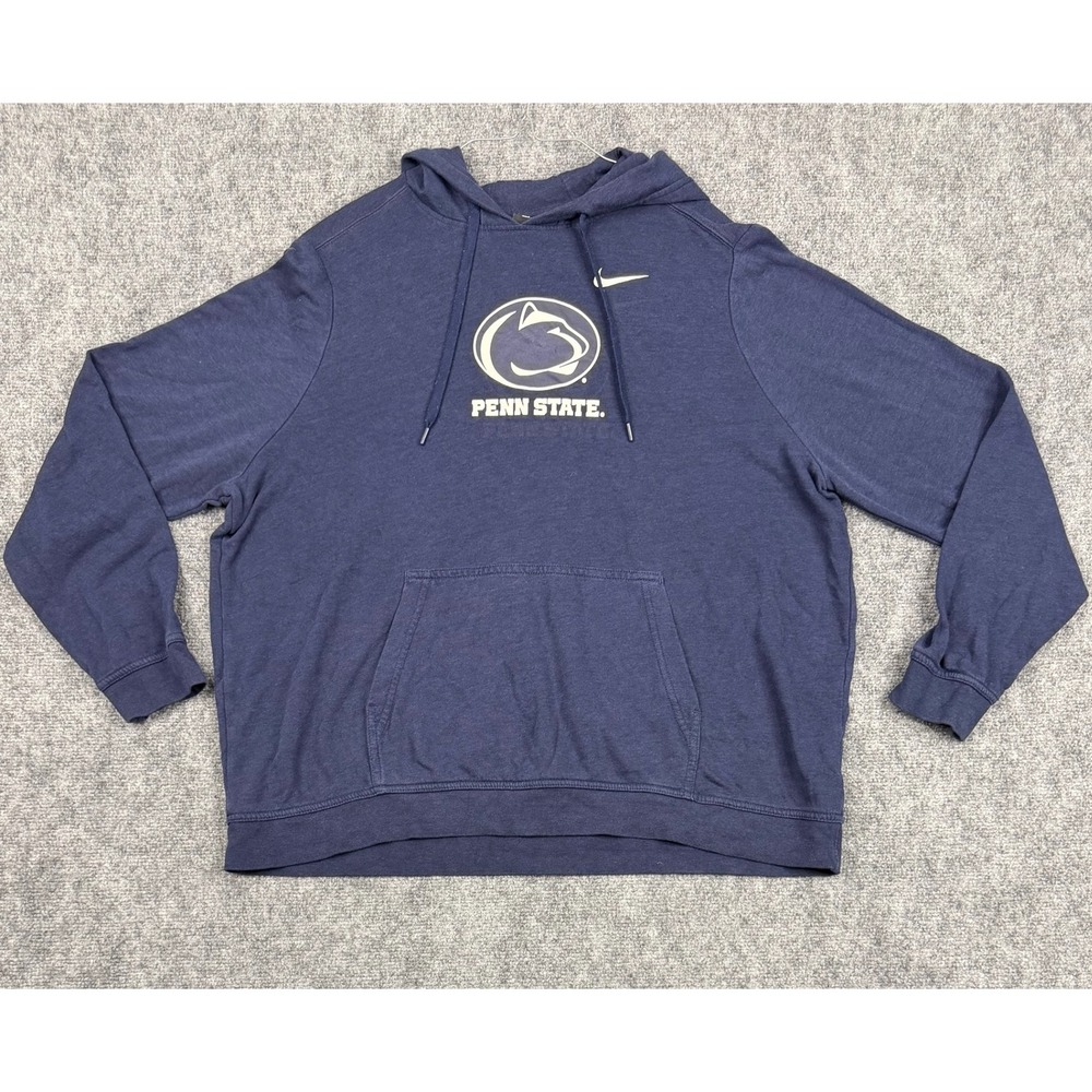 Nike Penn State Nittany Lions Hoodie Mens XXL Navy Blue Pullover Sweatshirt